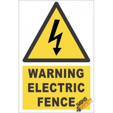 Electric Fence Warning Sign