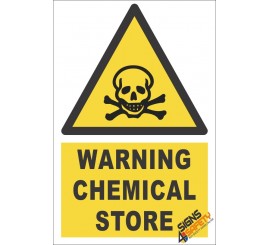 Chemical Store Warning Sign
