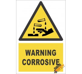 Corrosive Warning Sign
