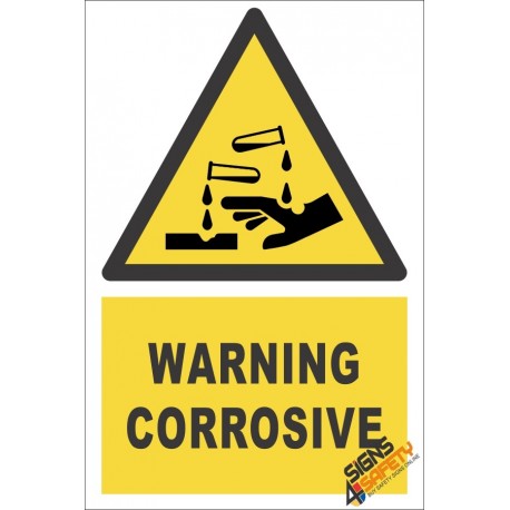Corrosive Warning Sign