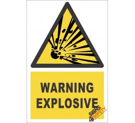 Explosive Warning Sign