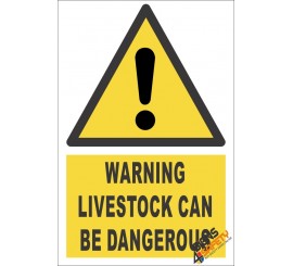 Livestock Can Be Dangerous Warning Sign