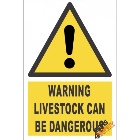 Livestock Can Be Dangerous Warning Sign