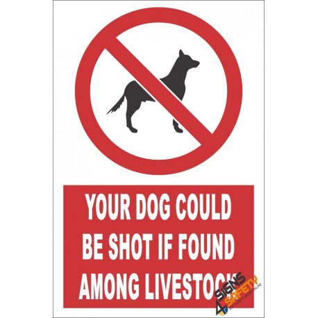 Your Dog Could Be Shot, If Found Among Livestock Sign
