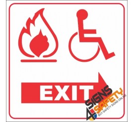 Disabled Fire Exit Sign