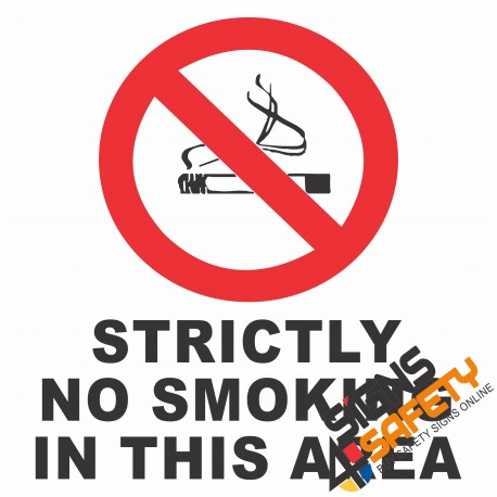 (NS3) Strictly No Smoking Sign 