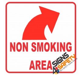 (NS12) Entering Non Smoking Area Arrow Sign 