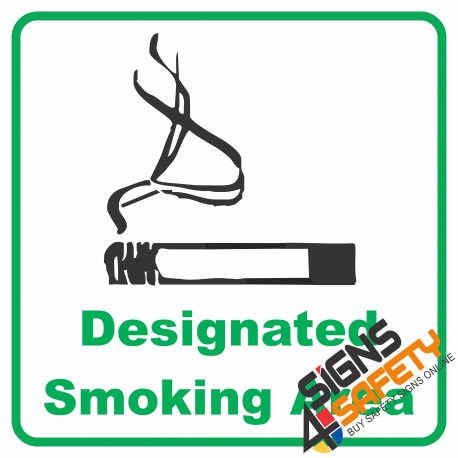 (NS22) Designated Smoking Area Sign  