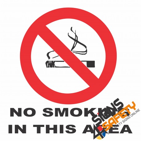 (NS23) No Smoking In This Area Sign  