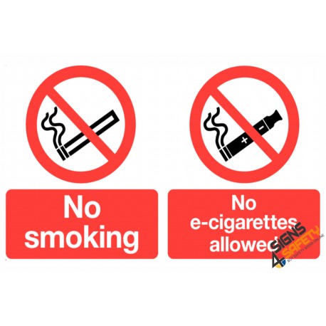 (NS33) No Smoking / No E-Sigarettes Allowed Sign  