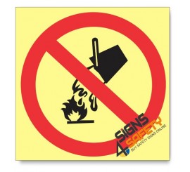 Water Prohibited As Extinguishing Agent, Photoluminescent, (Glow in the Dark) Sign