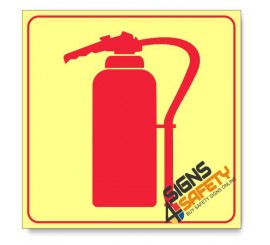Fire Extinguisher, Photoluminescent, (Glow in the Dark) Sign