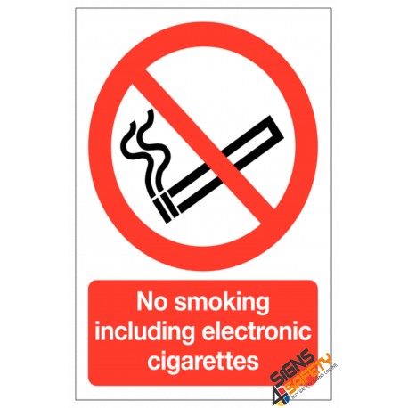 (NS32) No Smoking Including E-Cigarettes Sign  
