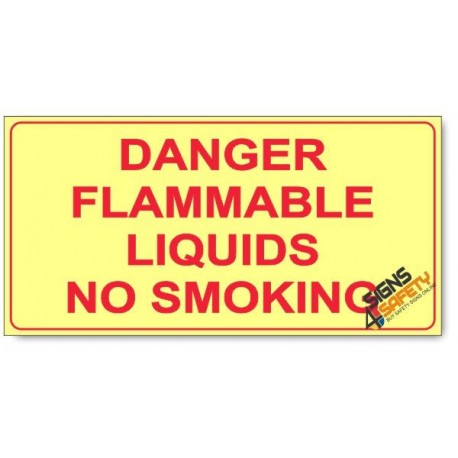 Danger Flammable Liquids, No Smoking, Photoluminescent, (Glow in the Dark) Sign