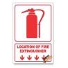 Fire Extinguisher, Arrow Down, Descriptive Safety Sign