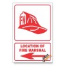 Fire Marshal, Arrow Left, Descriptive Safety Sign