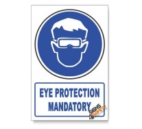 (MV1A/D1) Eye Protection, Descriptive Safety Sign