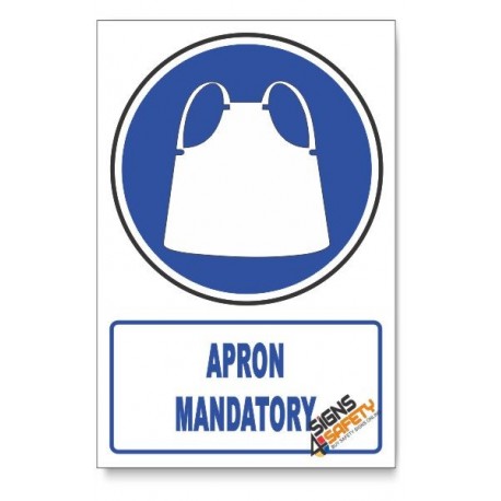 (MV9/D1) Apron Mandatory, Descriptive Safety Sign
