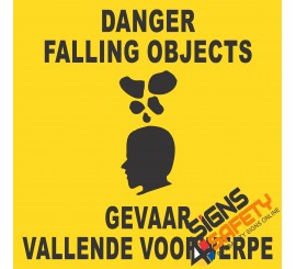 (C19) Danger Falling Objects Sign 