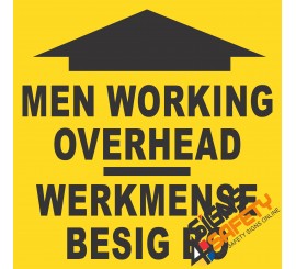 (C21) Men Working Overhead Sign 