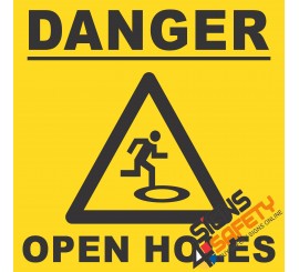 (C31) Danger Open Holes Sign 