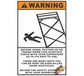 (CS8) Scaffolding Safety Check Before Use Sign