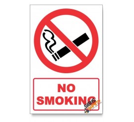 No Smoking Prohibited Descriptive Safety Sign