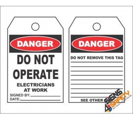 (MST6) Danger Do Not Operate Safety Tag (10 Tags / Pack)