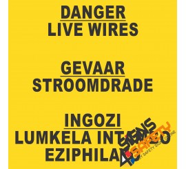 (E6) Electrical Shock Live Wires Sign
