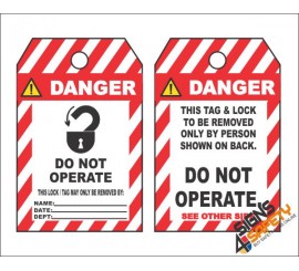 (MST27) Danger Do Not Operate Safety Tag (10 Tags / Pack)