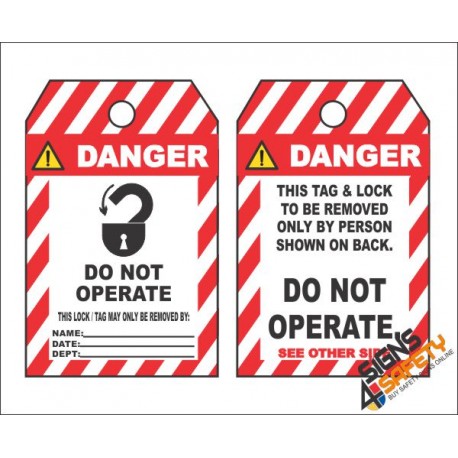 (MST27) Danger Do Not Operate Safety Tag (10 Tags / Pack)