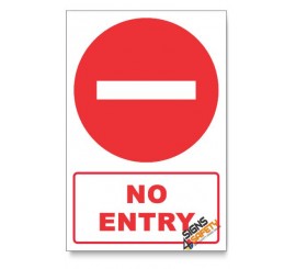 No Entry Prohibited Descriptive Safety Sign