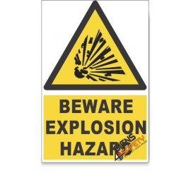Explosion, Beware Hazard Descriptive Safety Sign