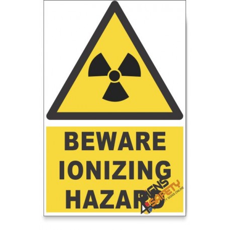 Ionizing, Beware Hazard Descriptive Safety Sign