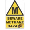 Methane, Beware Hazard Descriptive Safety Sign