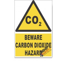 Carbon Dioxide, Beware Hazard Descriptive Safety Sign