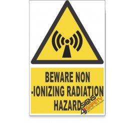Non-Ionizing Radiation, Beware Hazard Descriptive Safety Sign
