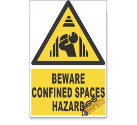 Confined Space, Beware Hazard Descriptive Safety Sign