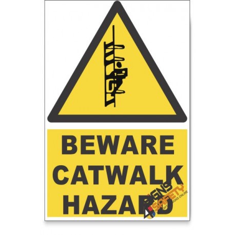 Catwalk, Beware Hazard Descriptive Safety Sign