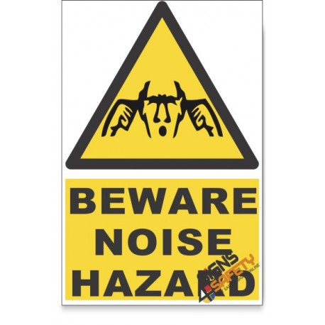 Noise, Beware Hazard Descriptive Safety Sign