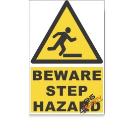 Mind The Step, Beware Hazard Descriptive Safety Sign