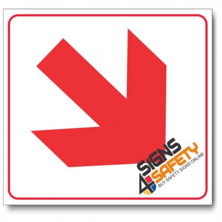 Red Arrow, Location of Fire Fighting Equipment Right Sign