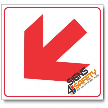 Red Arrow, Location of Fire Fighting Equipment Left Sign