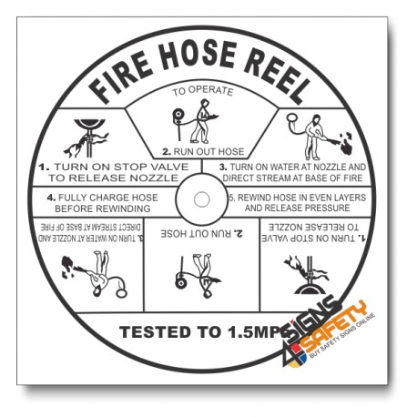 (PSC-F23) Fire Hose Reel Instruction Sticker