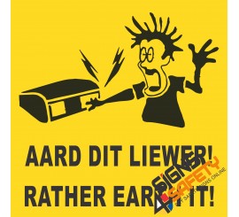 (E15) Rather Earth It Electrical Sign