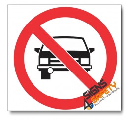 (PV16) No Vehicles Sign