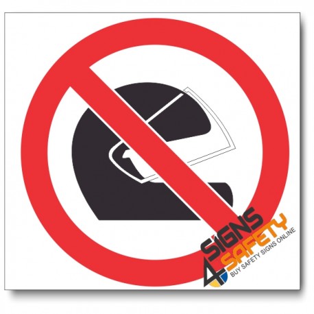 (PV18) No Helmets Sign