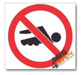 (PV24) No Swimming Sign
