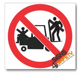 (PV29) No Lifting On Forklift Sign