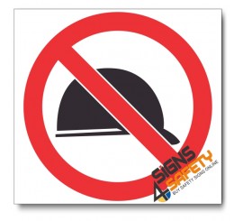 (PV38) No Hardhats Sign